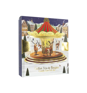 Collines de Provence – Coffret Trio de Bougies de Noël, 3 x 75 g