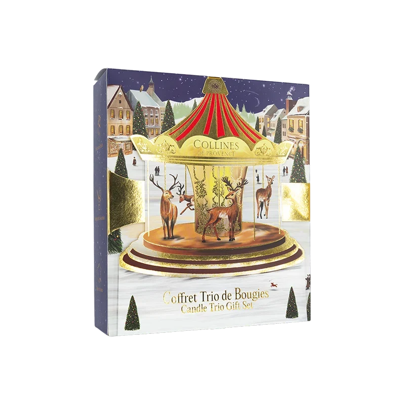 Collines de Provence – Coffret Trio de Bougies de Noël, 3 x 75 g Collines de Provence – Coffret Trio de Bougies de Noël, 3 x 75 g