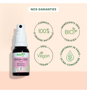 Herbalgem – FEM50+ Gem Spray Bio Ménopause, 15 ml