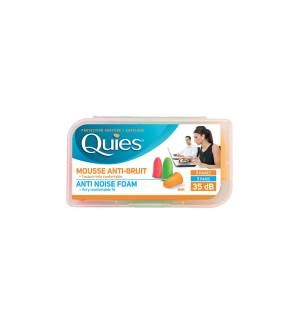 Quies – Protections Auditives en Mousse Confort Couleur Fluo, 3 paires