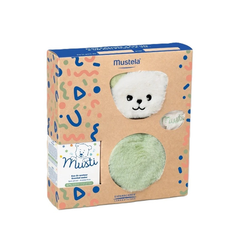 Mustela – Coffret Cadeau Naissance Musti Bébé, 2 produits Mustela – Coffret Cadeau Naissance Musti Bébé, 2 produits