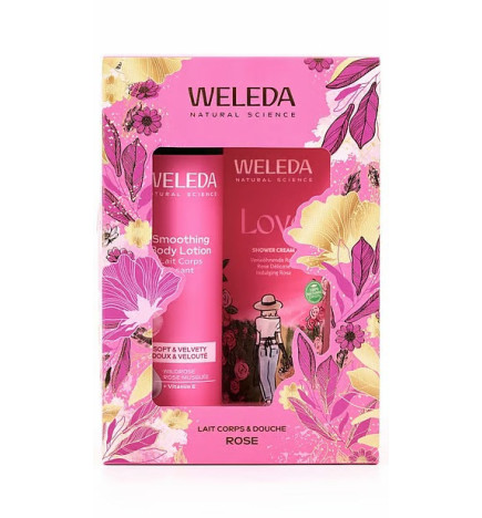 Weleda – Coffret de Noël Corps Rose, 2 produits