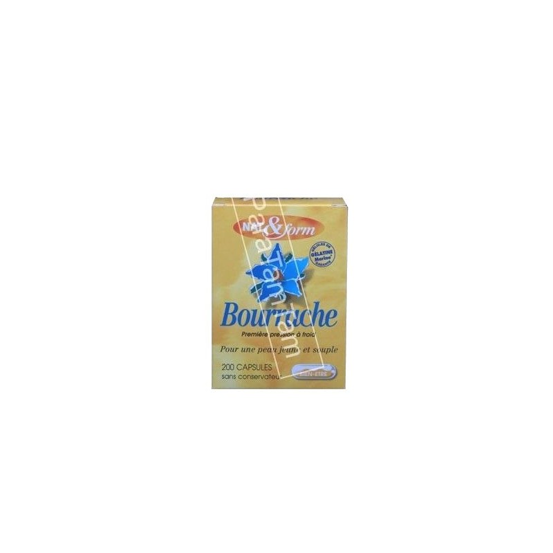 Atlantic Nature Capsules Nat et Form Huile Bourrache 200 Capsules