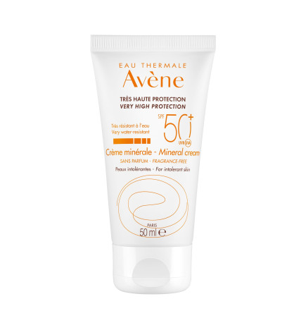 AVENE – Solaire – Très haute protection Crème minérale SPF 50+, 50 ml