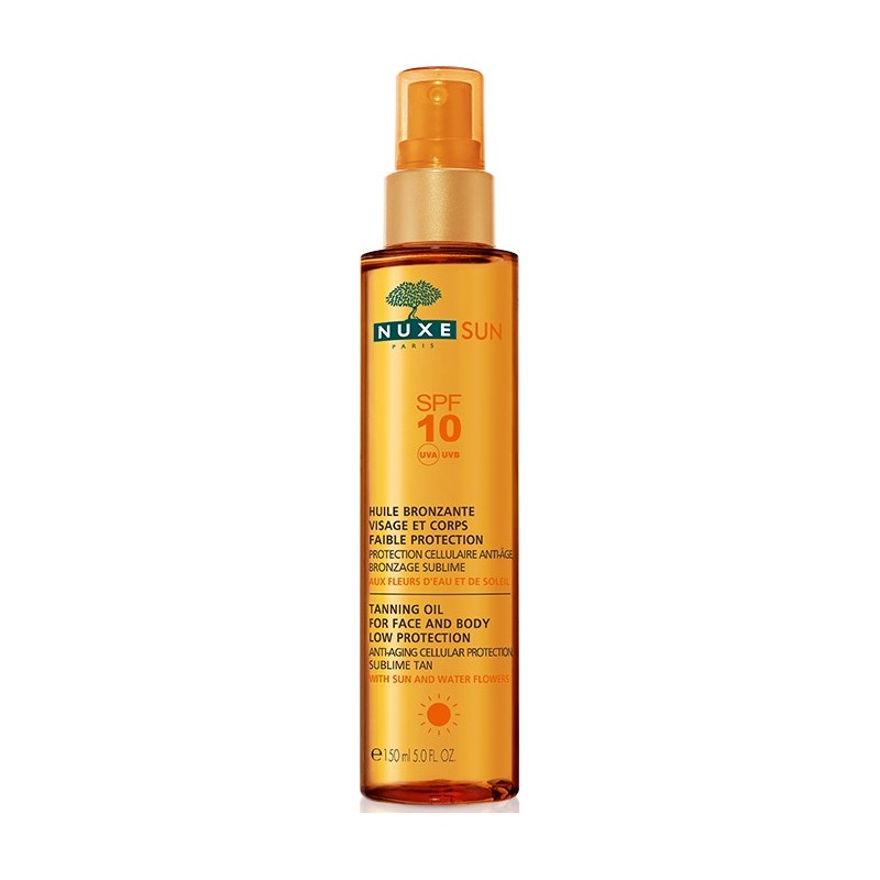 Nuxe Sun Huile Bronzante Visage et Corps SPF 10 - 150 ml