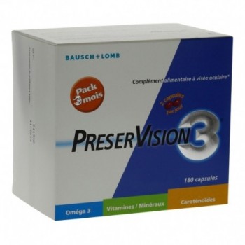 Bausch + Lomb PreserVision 3 Protection Yeux 180 Capsules