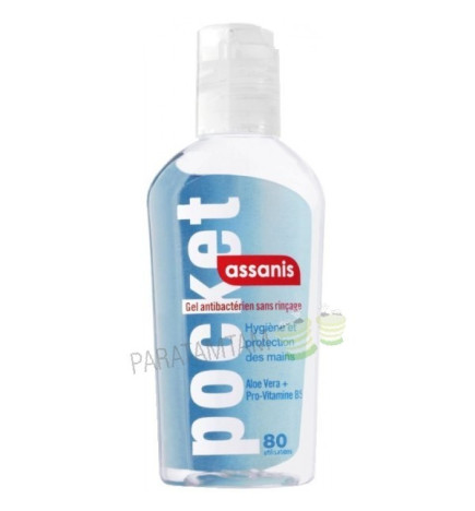Assanis pocket gel antibactérien sans rinçage 80 ml