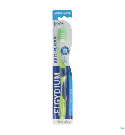 Elgydium – brosse à dents anti-plaque, souple