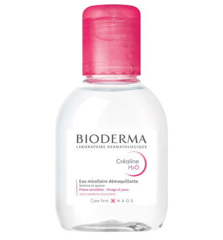 Bioderma – Créaline H2O, eau micellaire démaquillante visage/yeux peaux sensibles, 100 ml