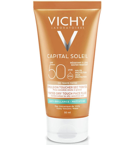 Vichy – Capital Soleil BB émulsion toucher sec teintée SPF50, 50 ml