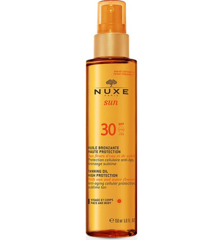 Nuxe Sun Huile Bronzante Visage et Corps SPF 30 - 150 ml