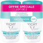 Vichy – Déodorant bille anti-transpirant 48 h anti-traces sans effet carton, 2 × 50 ml