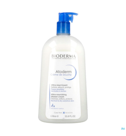 Bioderma – Atoderm crème de douche, hydratante peaux normales à sèches, 1000 ml