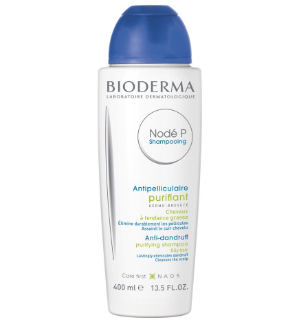Bioderma – Nodé P Purifiant, shampoing antipelliculaire cheveux gras, 400 ml