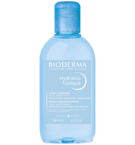 Bioderma – Hydrabio lotion tonique visage/yeux peaux sensibles déshydratées, 250 ml