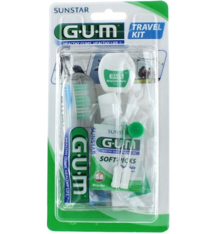 G.U.M Kit Voyage Brosse à dent + Dentifrice + Fil dentaire 