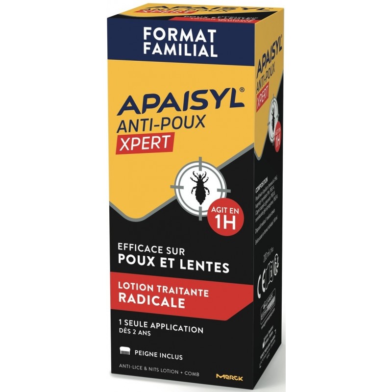 Apaisyl Xpert Anti-poux et Lentes 200 ml