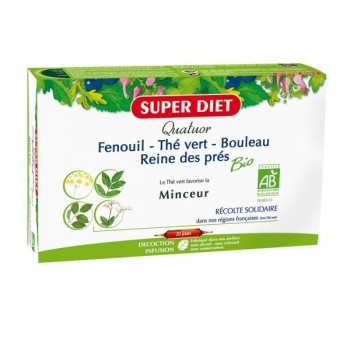 Super Diet Quatuor Minceur Bio 20 ampoules