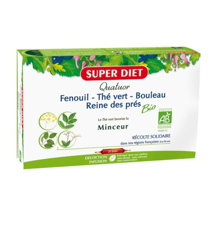 Super Diet Quatuor Minceur Bio 20 ampoules