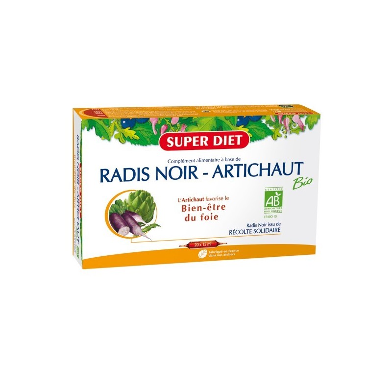 Super Diet Radis Noir - Artichaut Bio 20 Ampoules