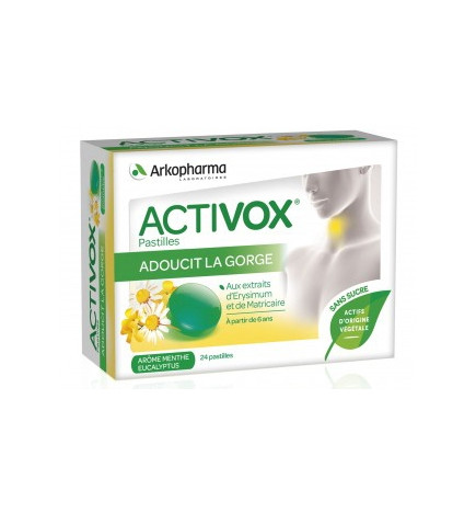 Arkopharma Activox Menthe - Eucalyptus 24 pastilles