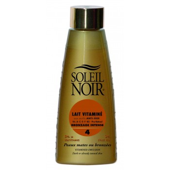 Soleil Noir Lait Vitaminé Indice 4 Bronzage Intense 150 ML