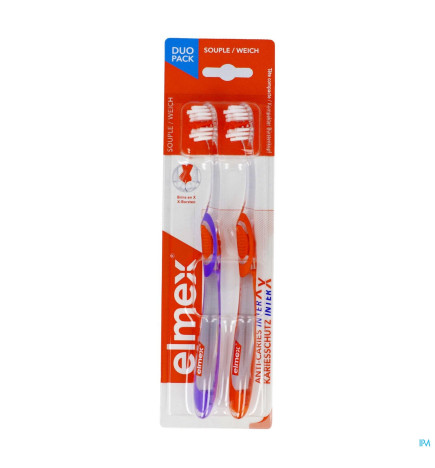 Elmex – Brosse à dents Protection caries souple x2