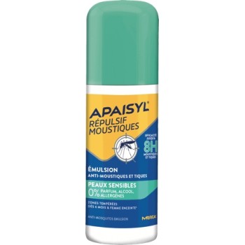 Apaisyl Répulsif Moustiques émulsion Anti-Moustiques & Tiques Peaux Sensibles 90 ml