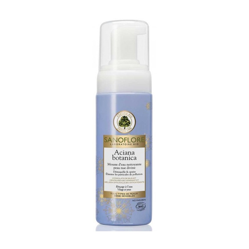 Sanoflore Aciana Botanica Mousse d'eau nettoyante peau nue divine 150 ml