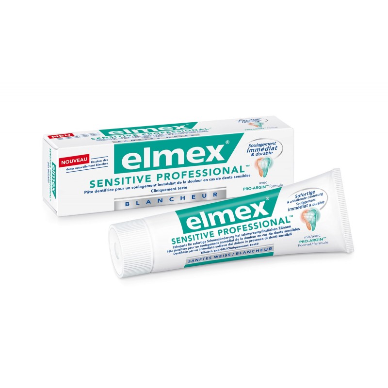 Elmex Dentifrice Sensitive Professionnal Blancheur 2 x 75 ml 