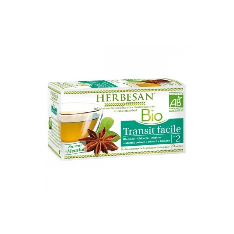 Herbesan Infusion Bio Transit Facile 20 Sachets