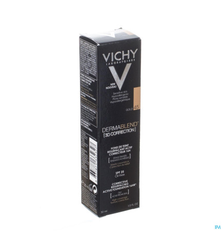 Vichy – Dermablend 3D Correction fond de teint resurfaçant, 30 ml – teinte 45 Gold