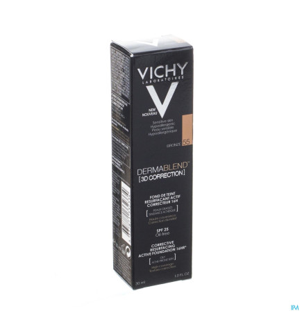 Vichy – Dermablend 3D Correction fond de teint resurfaçant, 30 ml – teinte 55 Bronze