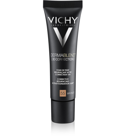 Vichy – Dermablend 3D Correction fond de teint resurfaçant, 30 ml – teinte 55 Bronze