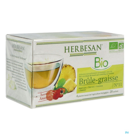 Herbesan – Infusion bio brûle-graisse, 20 sachets