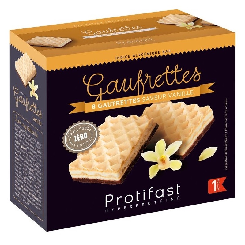 Protifast 4:Pm Gaufrettes Vanille x 8