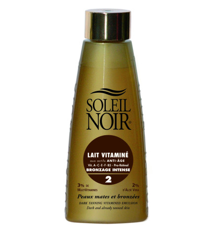 Soleil Noir Lait Vitaminé Ip 2 Bronzage Intense 150 ml