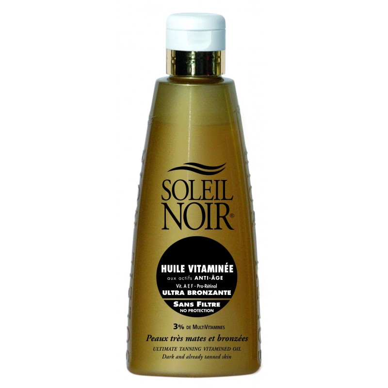 Soleil Noir Huile vitaminée sans filtre Ultra Bronzante 150 ml