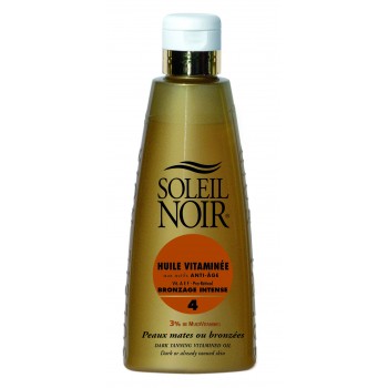 Soleil Noir Huile Vitaminée Indice 4 Bronzage Intense 150 ml