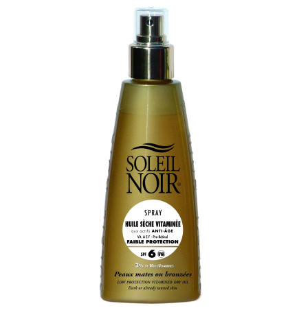 Soleil Noir Huile Sèche Vitaminée Spf 6 Spray 150 ml