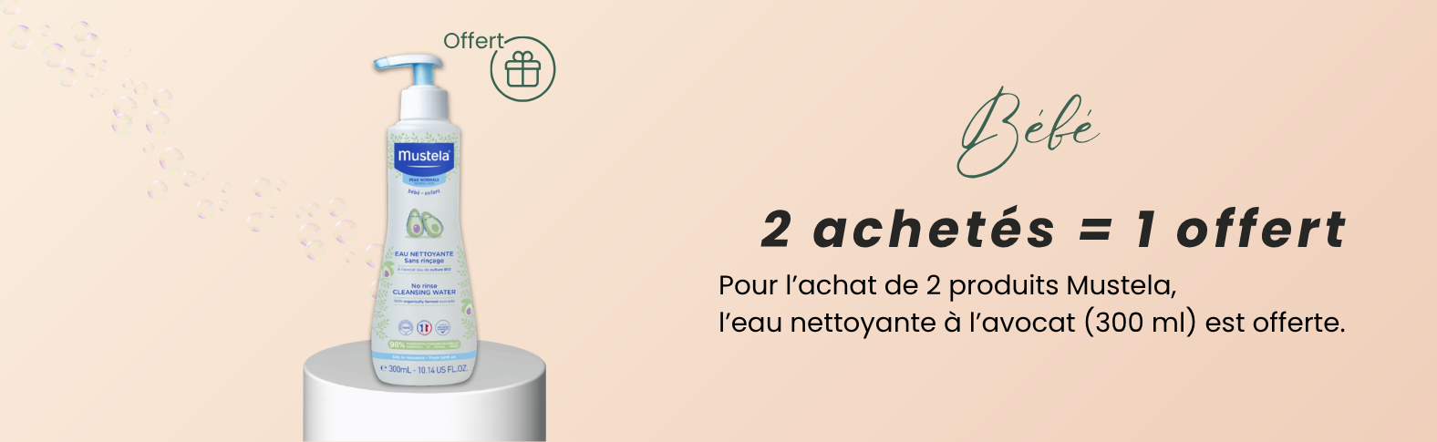Mustela 2 achetés = 1 offert
